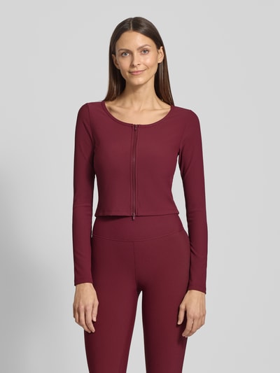 AIMN Slim Fit Jacke mit Zweiwege-Reißverschluss Modell 'Performance' Dunkelrot 4