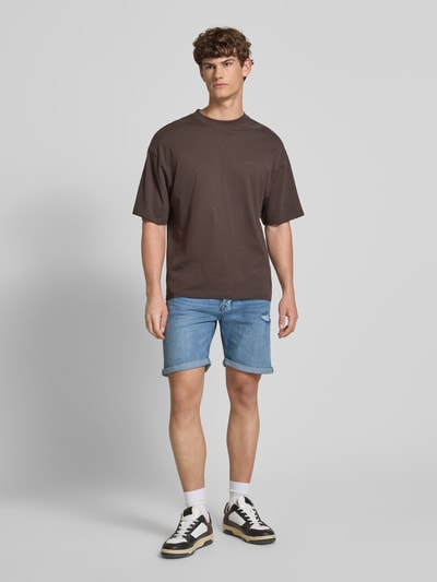 Jack & Jones Regular Fit Jeansshorts im 5-Pocket-Design Modell 'RICK' Hellblau 1