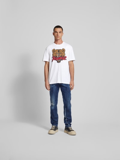 Dsquared2 T-Shirt mit Label-Print Weiss 1