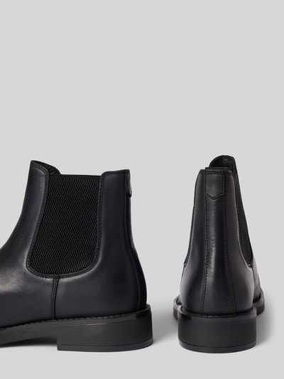 Productfoto, zwarte chelsea boots van glad rundleer, elastische inzetstukken, model 'Prepdale' van GANT, Heren Chelseas