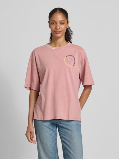 JAKE*S STUDIO WOMAN Oversized T-Shirt mit Motiv-Stitching Altrosa 4