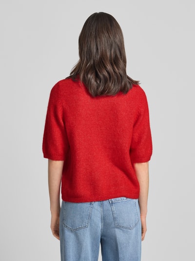 Gestuz Relaxed Fit T-Shirt aus Alpaka-Mix Modell 'Alpha' Rot 5