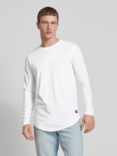 Jack & Jones Longsleeve mit geripptem Rundhalsausschnitt Modell 'ENOA' Weiss 4