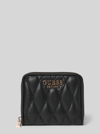 Guess Portemonnee met labelapplicatie, model 'VALLA' Zwart - 1