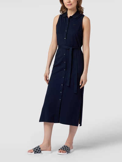 Lacoste Midi-jurk met labeldetail Marineblauw - 1