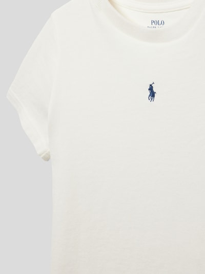 Polo Ralph Lauren Kids T-shirt met labelstitching Offwhite - 2