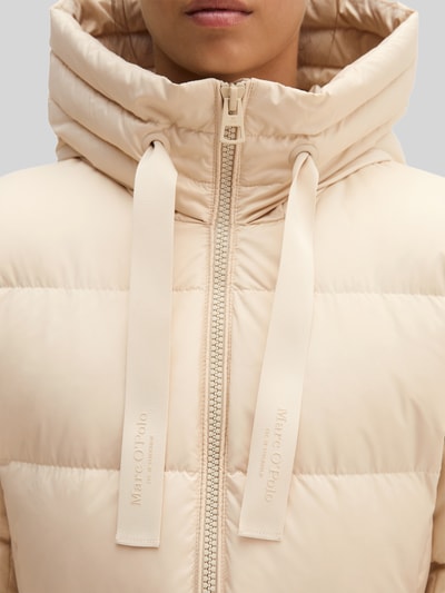 Marc O'Polo Regular fit lange donsjas met labelprint Ecru - 3