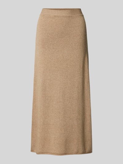 Oui Gebreide rok met elastische band Beige gemêleerd - 2