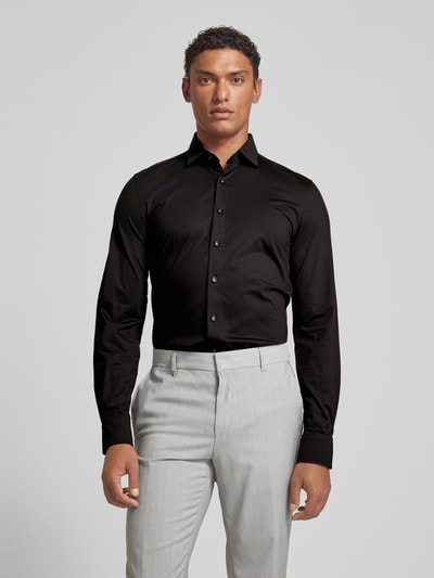 OLYMP Level Five Slim fit zakelijk overhemd met stretch Zwart - 4