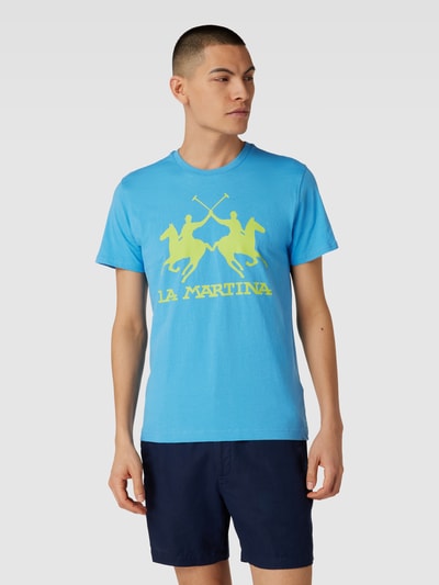 La Martina T-shirt z nadrukiem z logo Oceaniczny 4