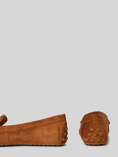 Lauren Ralph Lauren Mokassins aus Leder mit Label-Applikation Modell 'BARNSBURY' Camel 2