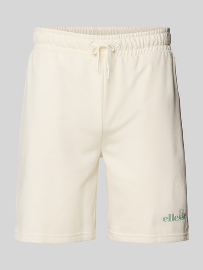 Ellesse Regular Fit Sweatshorts mit Label-Print Modell 'MOLLA' Offwhite 2