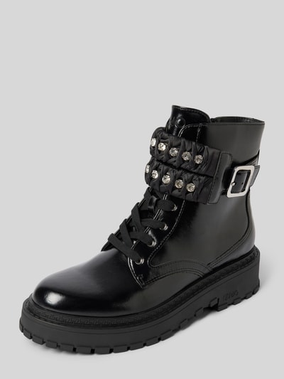 Liu Jo Veterboots met doornsluiting, model 'RUMI' Zwart - 1