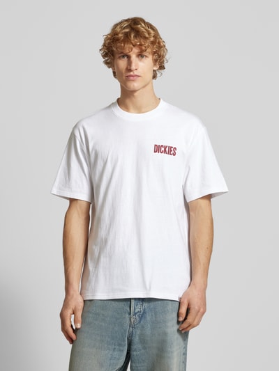 Dickies T-Shirt mit Label-Print Modell 'SLACKS RALLY' Weiss 4