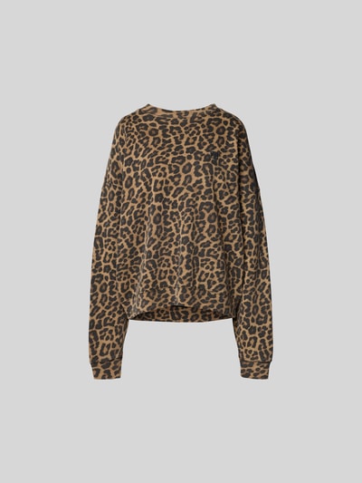 Anine Bing Sweatshirt mit Label-Stitching Mittelbraun 2
