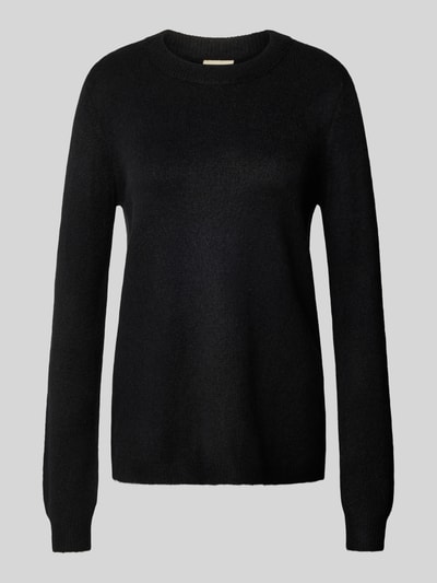 Fransa Gebreide pullover met ronde hals, model 'Rellis' Zwart - 2