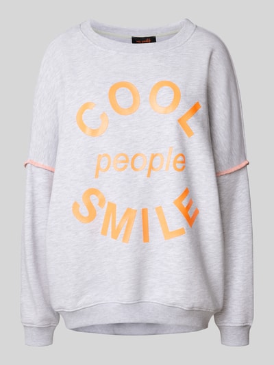 miss goodlife Oversized sweatshirt met statementprint Lichtgrijs gemêleerd - 2