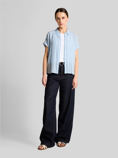 Tom Tailor Regular Fit Bluse aus reiner Viskose  Hellblau 1