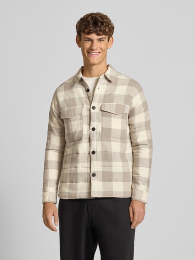 Only & Sons Regular Fit Hemdjacke aus reiner Baumwolle Modell 'GUDMUND' Ecru 4