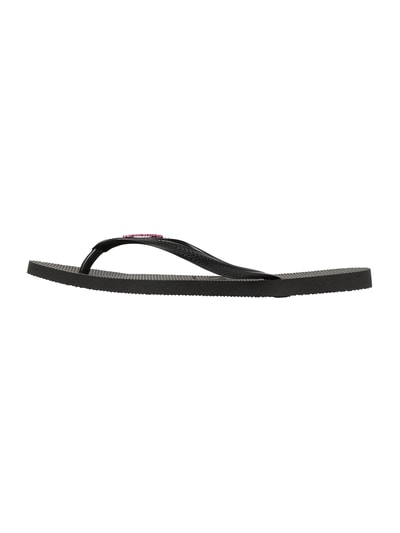 Havaianas Japonki z logo  Czarny 3