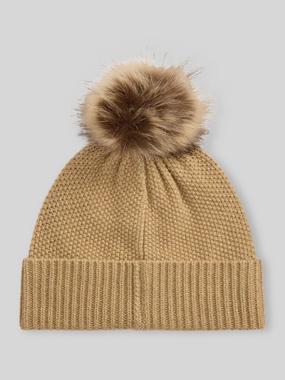 Lauren Ralph Lauren Muts met pompon van bont Camel - 2