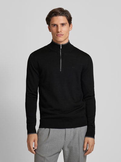 Michael Kors Strickpullover mit Label-Stitching Black 4