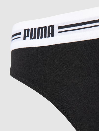 Puma Stringi z elastycznym pasem z logo Czarny 2