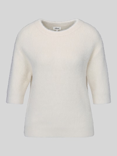 s.Oliver RED LABEL Pullover mit halblangen Ärmeln Offwhite 2