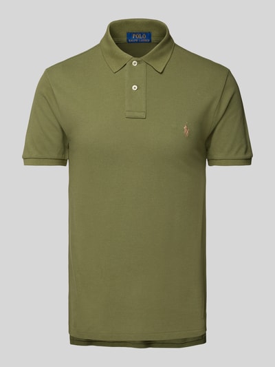 Polo Ralph Lauren Koszulka polo o kroju slim fit z wyhaftowanym logo Oliwkowy 1