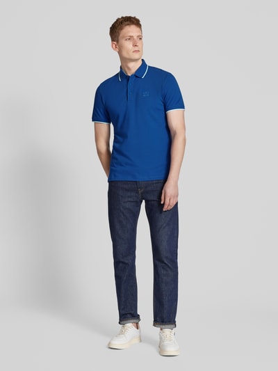 s.Oliver RED LABEL Poloshirt met labeldetail Koningsblauw - 1