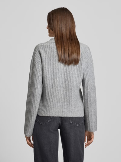 OPUS Regular Fit Cardigan mit Woll-Anteil Modell 'Dinkine' Hellgrau 5