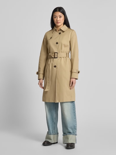 Jake*s Collection Trenchcoat mit Taillengürtel Sand 4