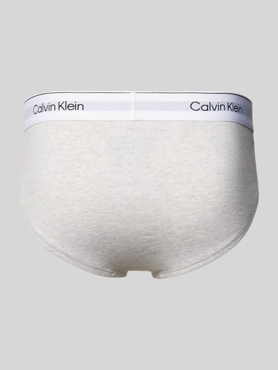 Calvin Klein Underwear Slipy z pasem z logo w zestawie 3 szt. Jasnoszary 3