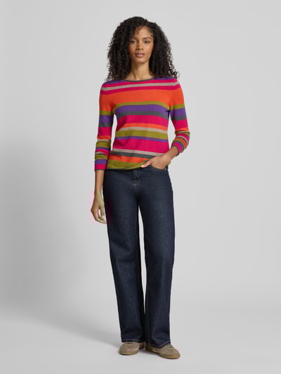 Christian Berg Woman Regular fit gebreide pullover van puur kasjmier Fuchsia - 1