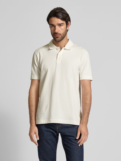 Marc O'Polo Regular Fit Poloshirt aus Baumwoll-Mix Offwhite 4