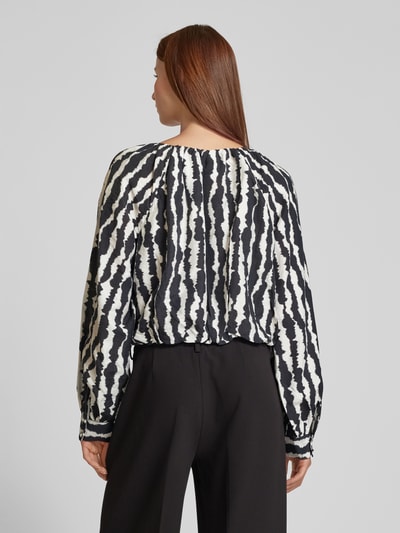 YAS Relaxed fit blouse met plooien, model 'ZENA' Zwart - 5