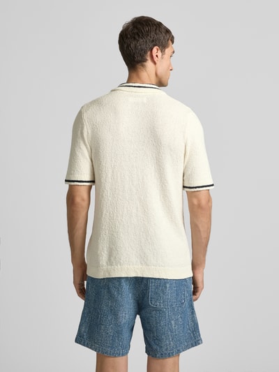 Samsøe Samsøe Strickshirt mit Polokragen Modell 'SAPEDRO POLO' Offwhite 5