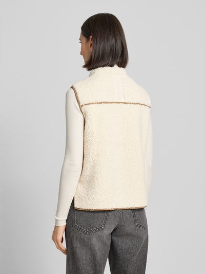 MOS MOSH Gilet van teddybont met schuine zakken, model 'Rowe' Ecru - 5