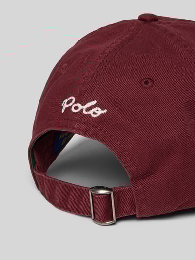 Polo Ralph Lauren Basecap mit Stitching Bordeaux 3