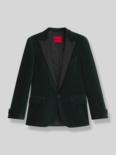 HUGO Smoking o kroju slim fit z czystej bawełny model ‘HENRY254E1X’ Ciemnozielony 1