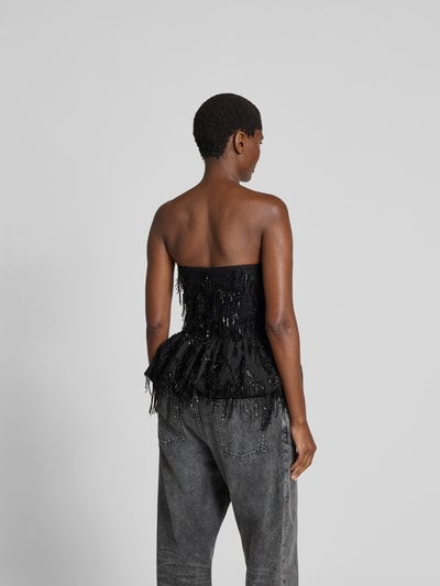 ROTATE Bandeau-Top mit Zierbesatz Black 5