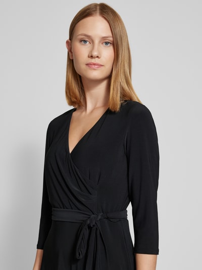 Lauren Ralph Lauren Midi-jurk met strikceintuur, model 'CARLYNA' Zwart - 3