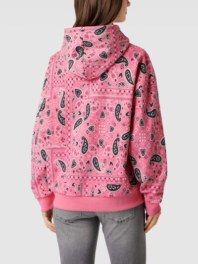 HUGO Hoodie mit Allover-Muster Modell 'Relaxed' Pink 5