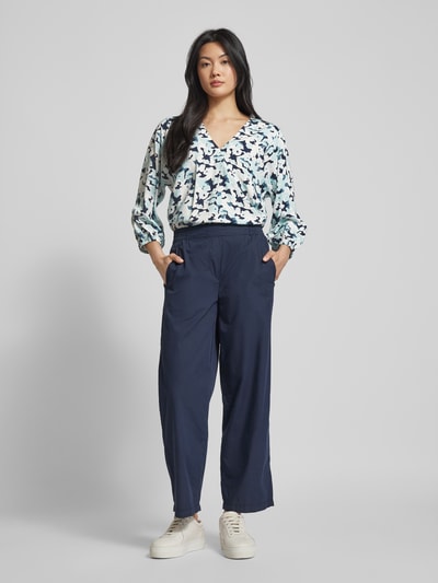 Tom Tailor Blouse met all-over print Marineblauw - 1