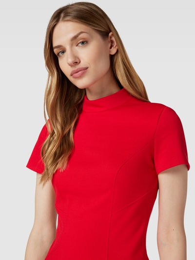 HUGO Knielanges T-Shirt-Kleid mit Stehkragen Modell 'Kineni' Rot 3