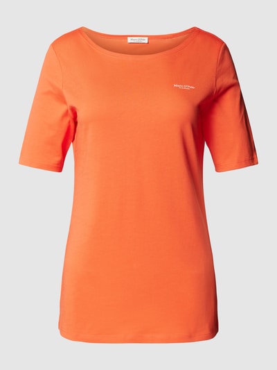 Marc O'Polo T-shirt met boothals Oranje - 2