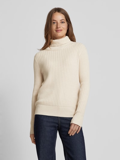 Christian Berg Woman Strickpullover mit Rollkragen Beige Melange 4