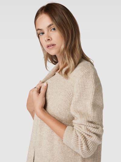 Only Strickpullover mit Stehkragen Modell 'IBI' Beige 3