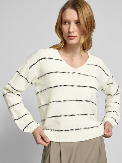 More & More Strickpullover mit Rundhalsausschnitt Offwhite 3