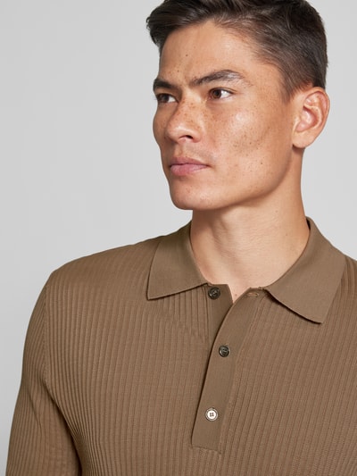 Mango Regular Fit Poloshirt mit Knopfleiste Modell 'talaia' Khaki 3